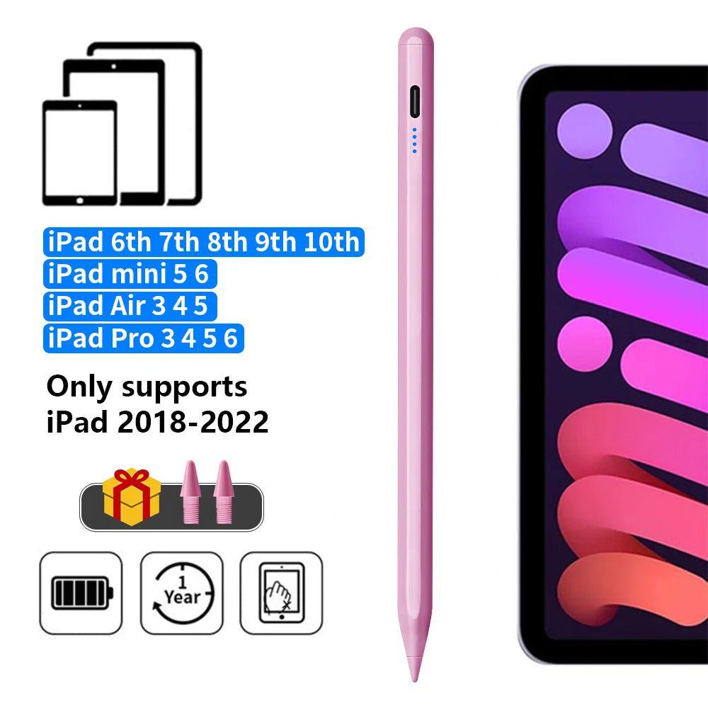 Stylus Pen for Apple Pencil - LED Power Indicators, Palm Rejection