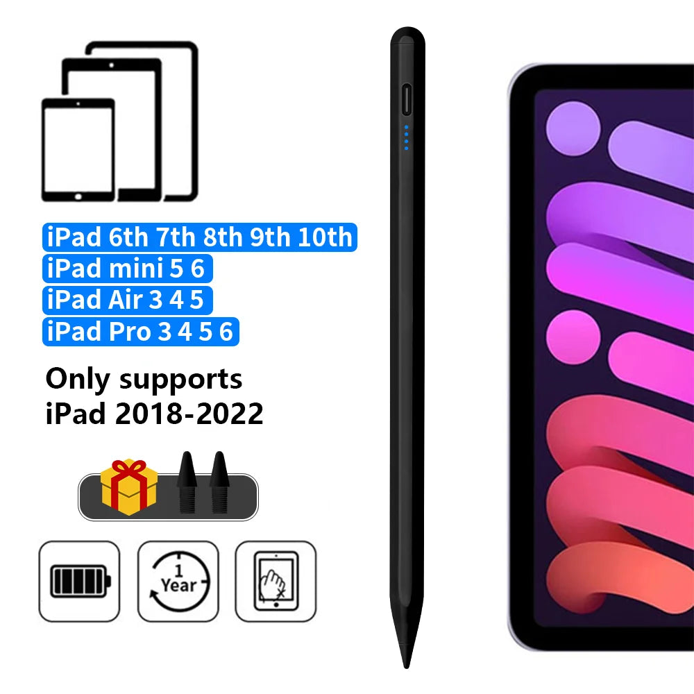 Stylus Pen for Apple Pencil - LED Power Indicators, Palm Rejection